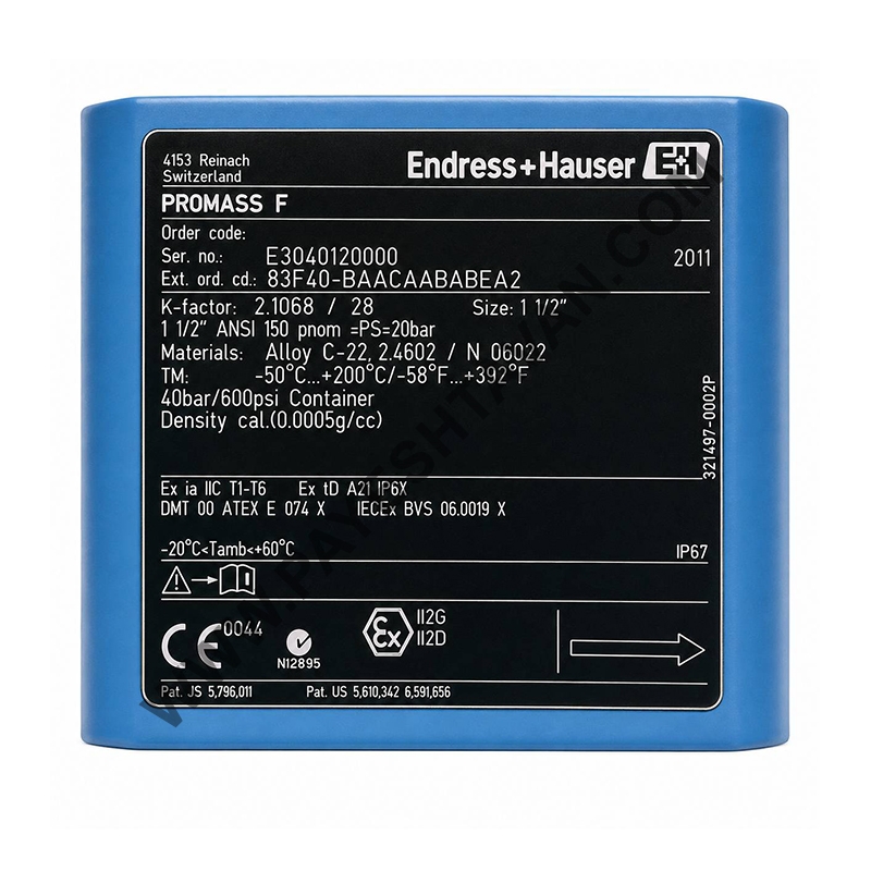  فلومتر جرمی کوریولیسCORIOLIS  MASS FLOWMETER83F40-BAACAABABEA2